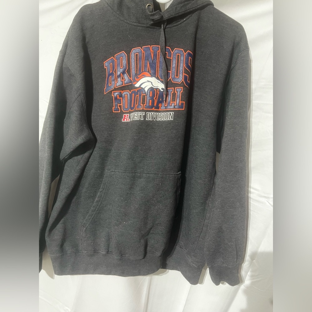 NFL Team Apparel Dark Gray Hoodie Broncos L/XL